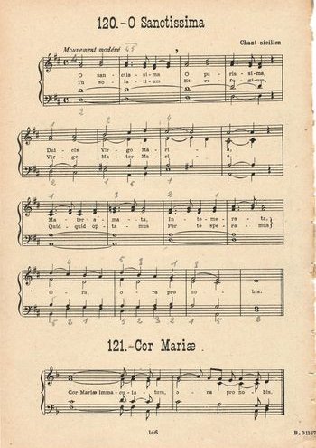 O sanctissima Partition gratuite